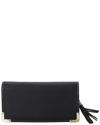Classic Zip Around Wallet HS-C039L BLACK
